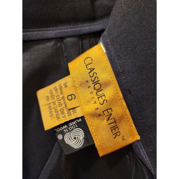 Vintage 100 % wool skirt Navy blue Women's‎ size 6 - Picture 4 of 4